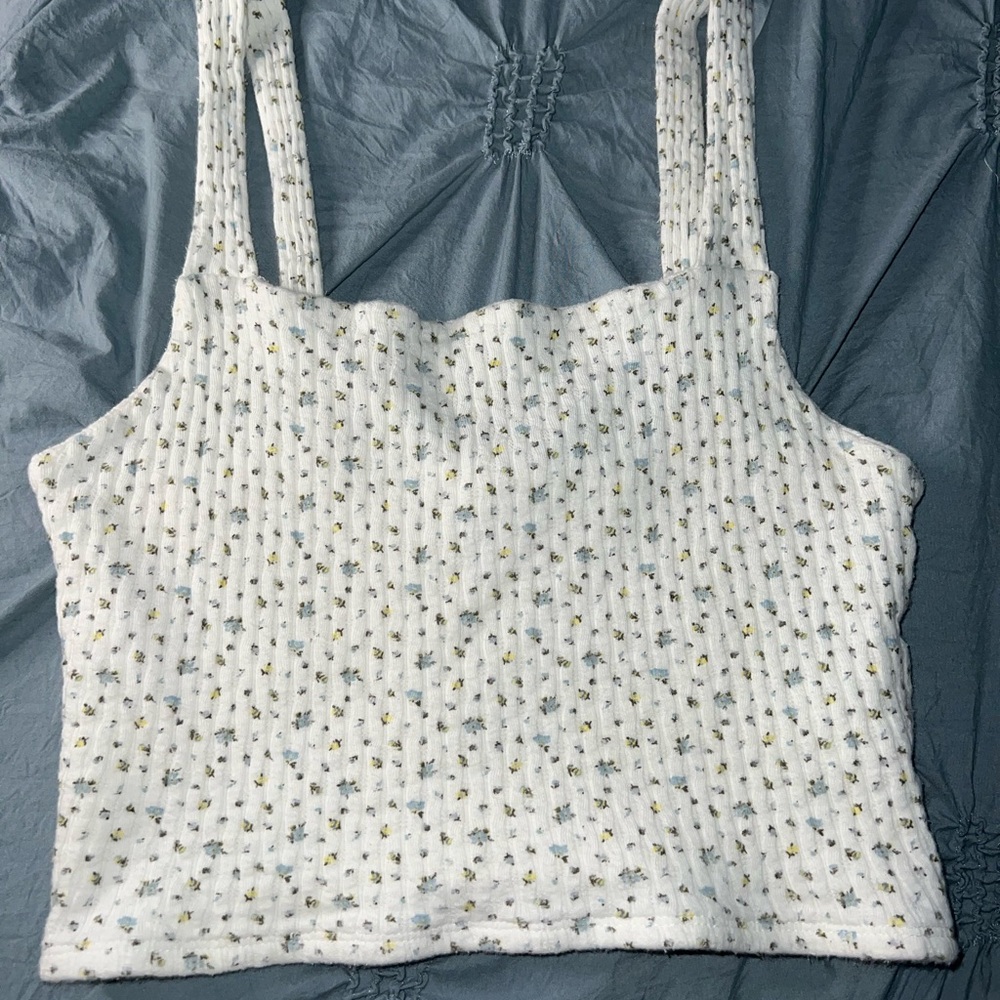 American eagle floral cropped tank